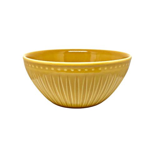 Bowl em cerâmica Relieve pin - amarelo