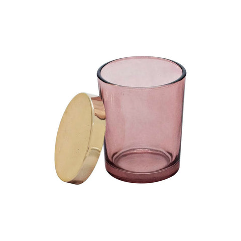 Potinho Delicacy com tampa dourada - rosa